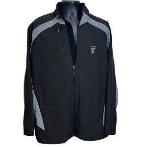 Antigua Men's Midweight Full Zip Jacket Black Gray Texas Tech Red Raiders SZ XXL